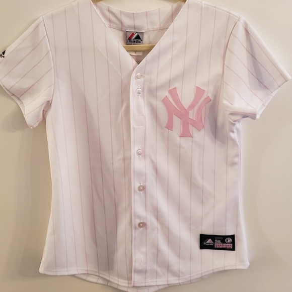 pink yankees jersey womens